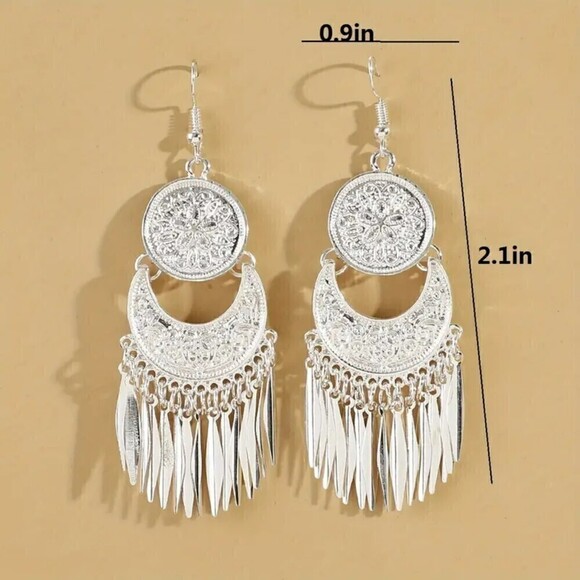 Bohemian Vintage Tassel Dangle Earrings Women - Picture 3 of 5